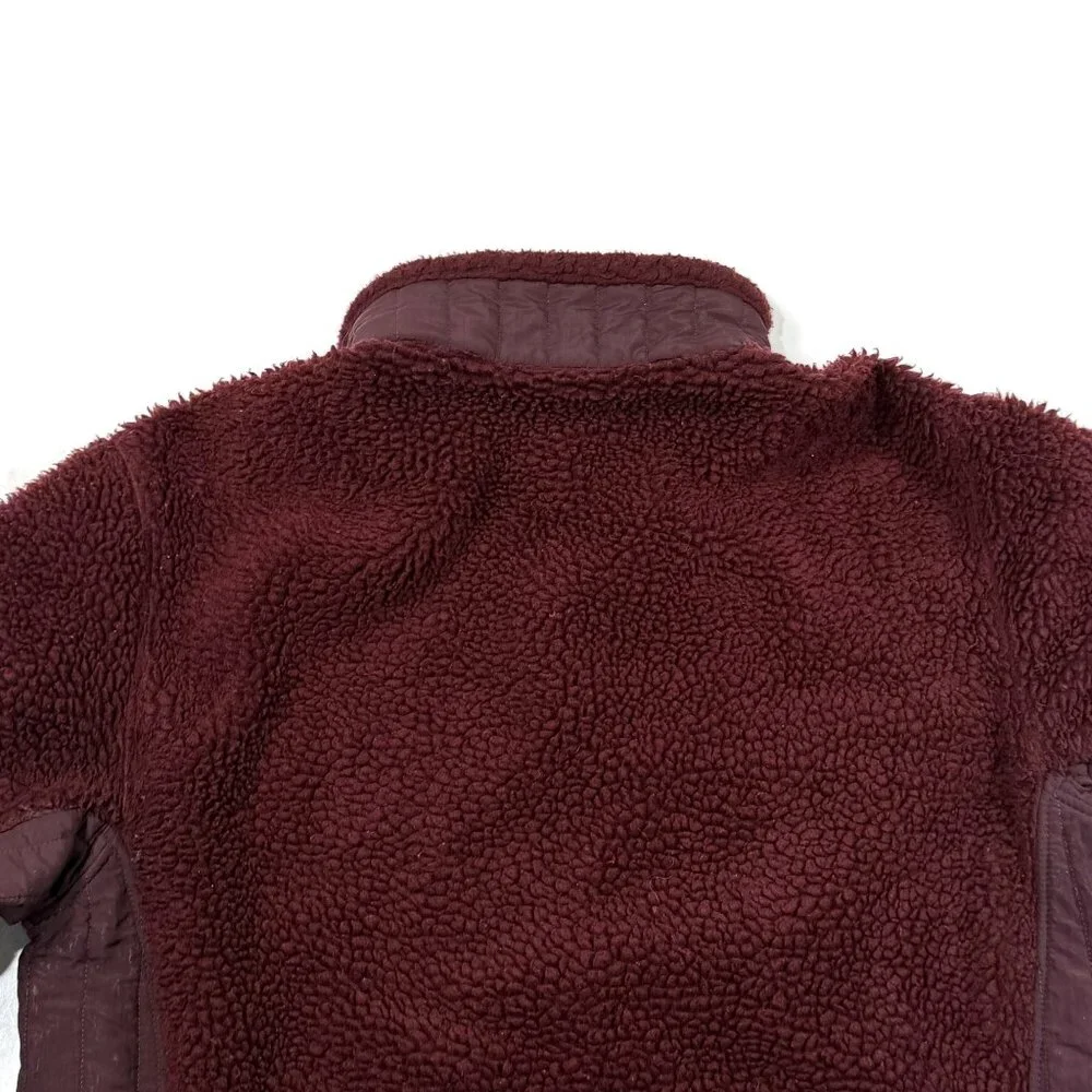 Patagonia‎ Retro-X Sweater Womens Medium Full Zip Red Deep Pile Fleece